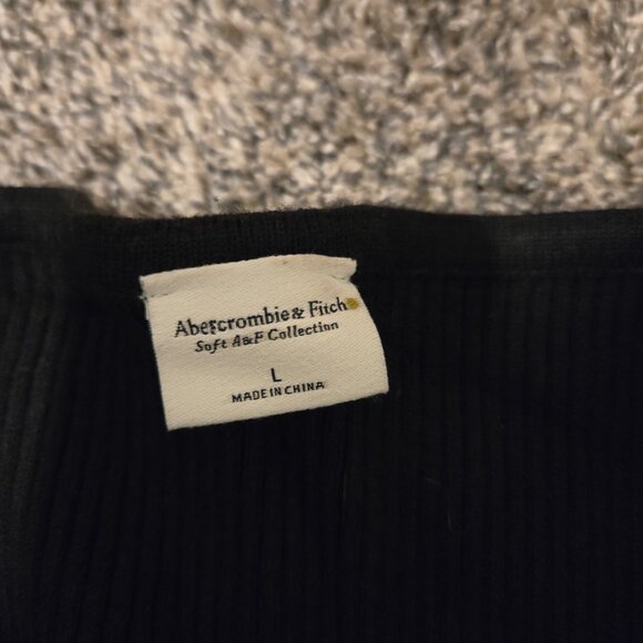 NWOT Abercrombie & Fitch LuxeLoft Wrap Bodysuit Black L - Picture 3 of 6